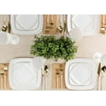 thumbnail image 1 of Organic White w/ Gold Rim Square Plastic Salad / Appetizer 8.5" Party Wedding Plates (120 count), 1 of 1