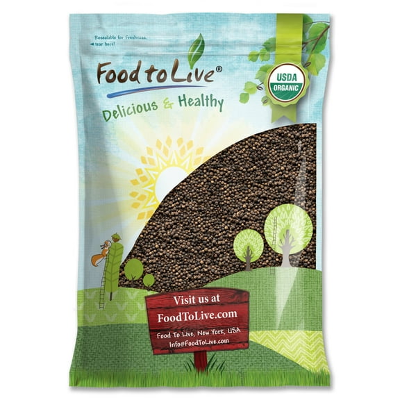 Organic Whole Black Pepper, 7 Pounds — Non-GMO, Raw, Vegan, Kosher — by Food to Live