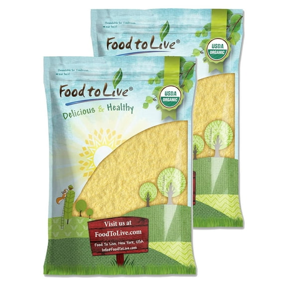 Organic Whole Corn Flour, 25 Pounds Non-GMO, Kosher, Raw, Vegan by Food to Live