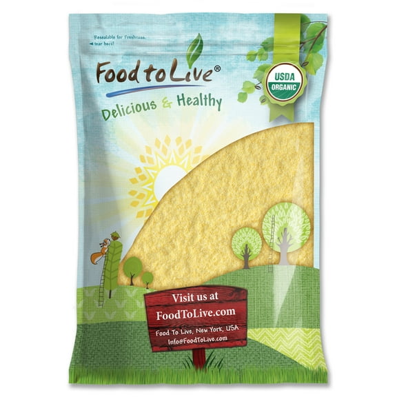 Organic Whole Corn Flour, 9 Pounds Non-GMO, Kosher, Raw, Vegan by Food to Live