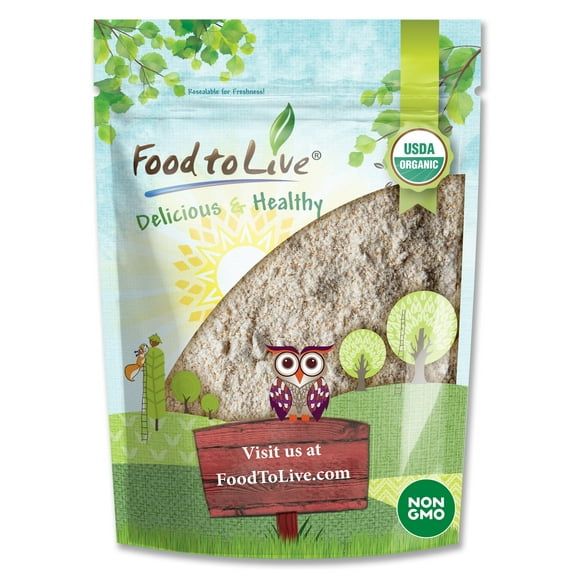Organic Whole Grain Buckwheat Flour, 0.5 Pounds Non-GMO, Kosher, Raw, Vegan by Food to Live