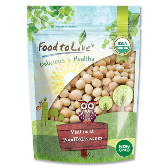 Organic Whole Macadamia Nuts, 4 Pounds - Non-GMO, Raw, Kosher, Vegan - by Food to Live