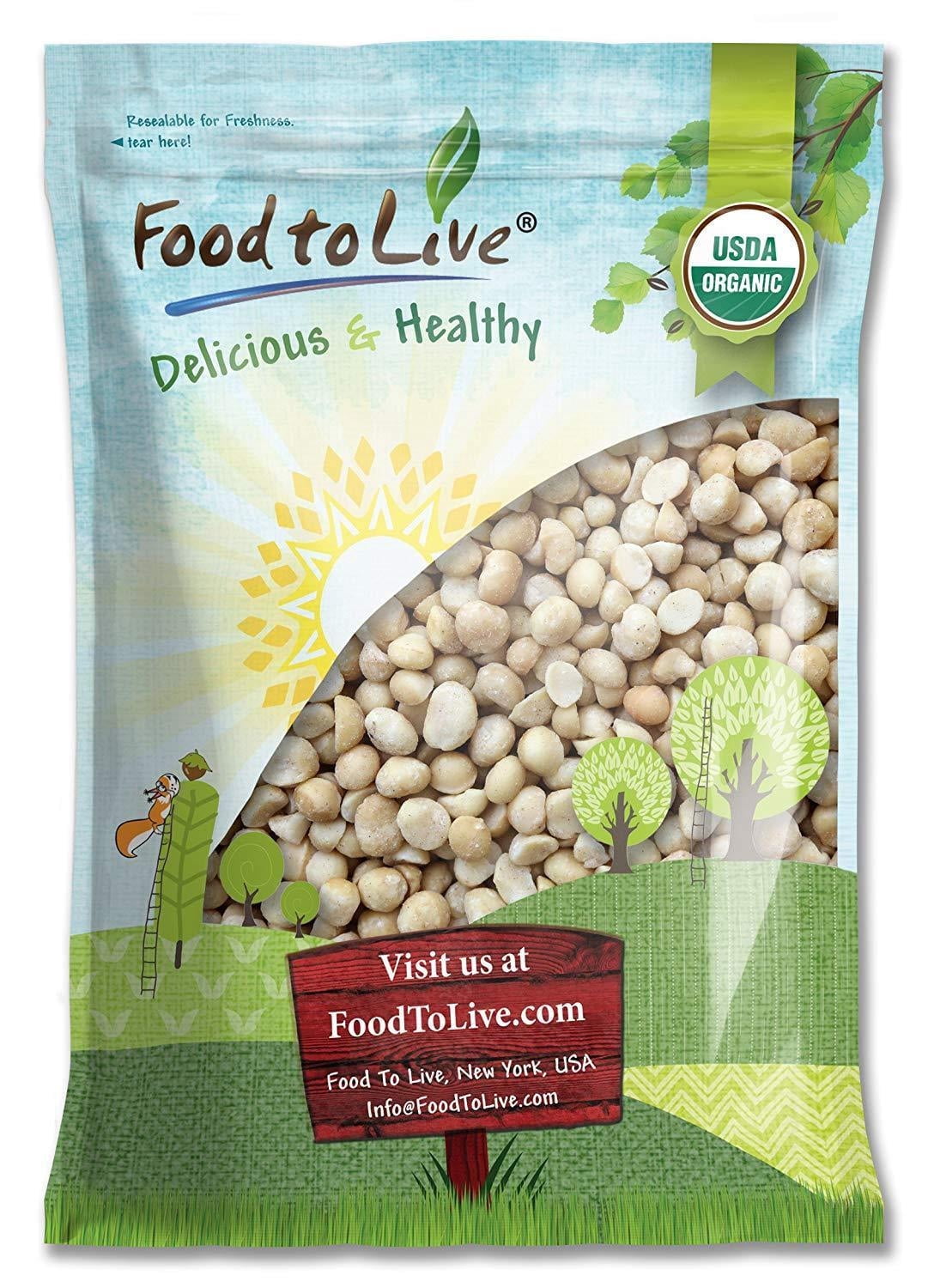 Organic Whole Macadamia Nuts, 8 Pounds - Non-GMO, Raw, Kosher, Vegan - by Food to Live