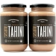 thumbnail image 1 of Organic Whole Sesame Tahini Butter - Stone-Ground Paste, Unhulled, Unsalted, Non-GMO, Gluten-Free, Kosher, Vegan, Organic, Peanut-Free, 11.6 Ounce Glass Jar (2-Pack), 1 of 10