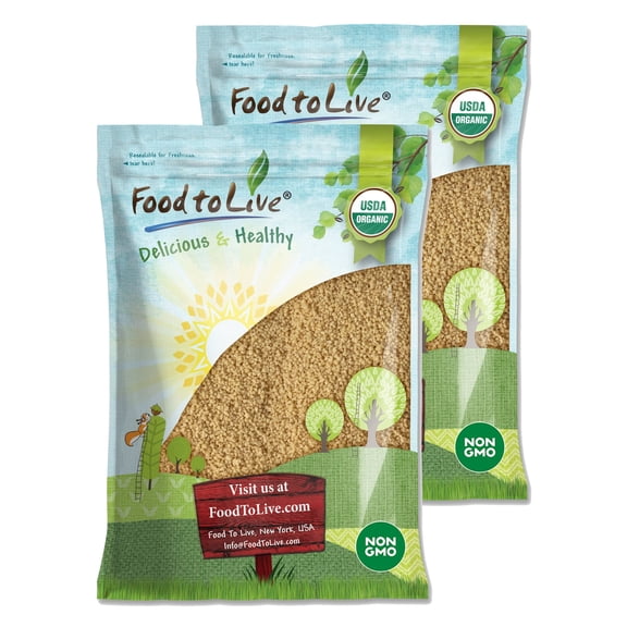 Organic Whole Wheat Couscous, 25 Pounds Non-GMO, Kosher, Raw, Vegan by Food to Live