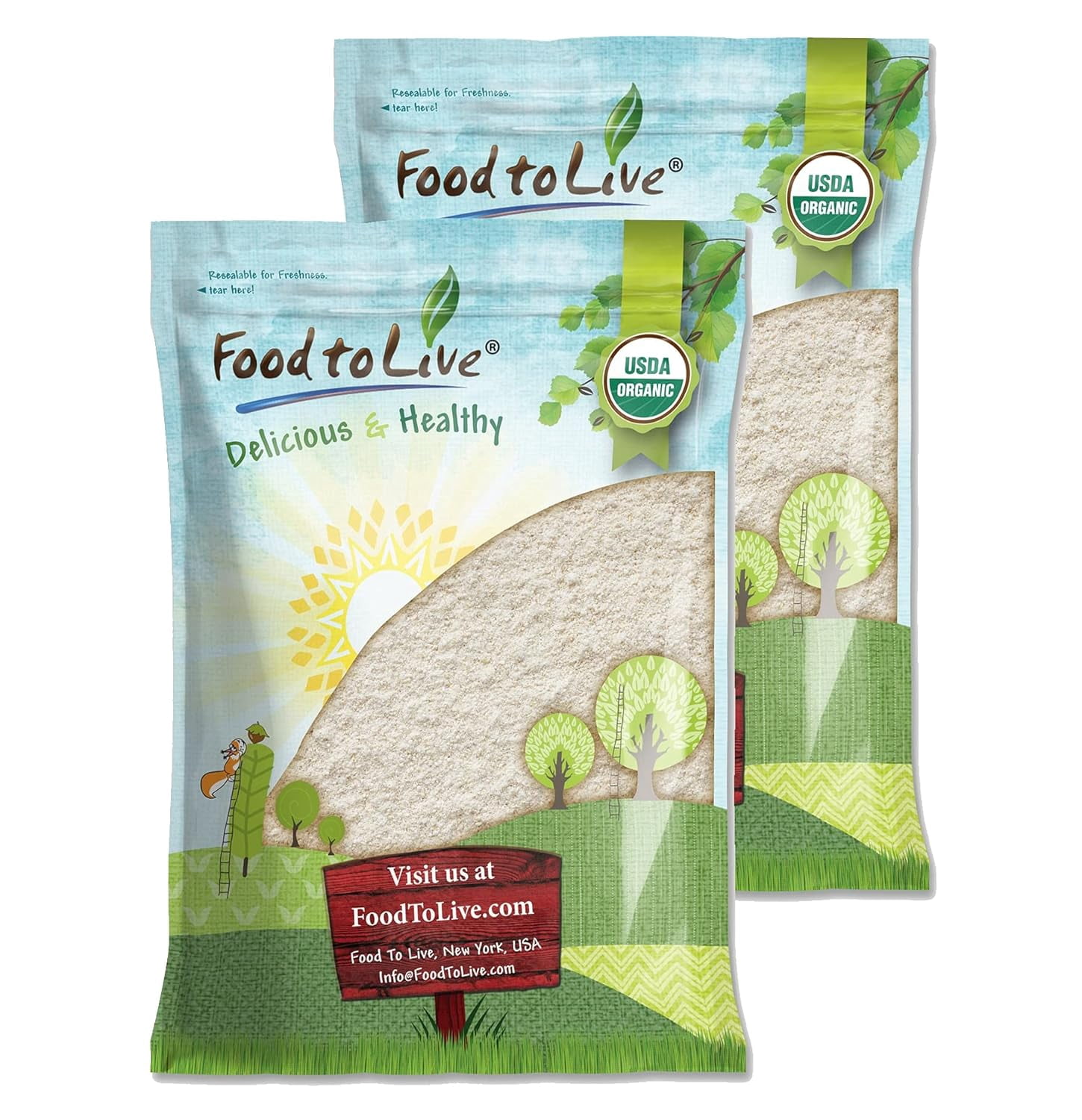 Organic Whole Wheat Pastry Flour, 25 Pounds  Non-GMO, Kosher, Raw, Vegan  by Food to Live
