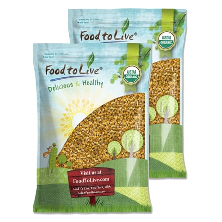 Organic Whole Yellow Corn, 20 Pounds — Non-GMO, Kosher, Raw, Vegan — by Food to Live
