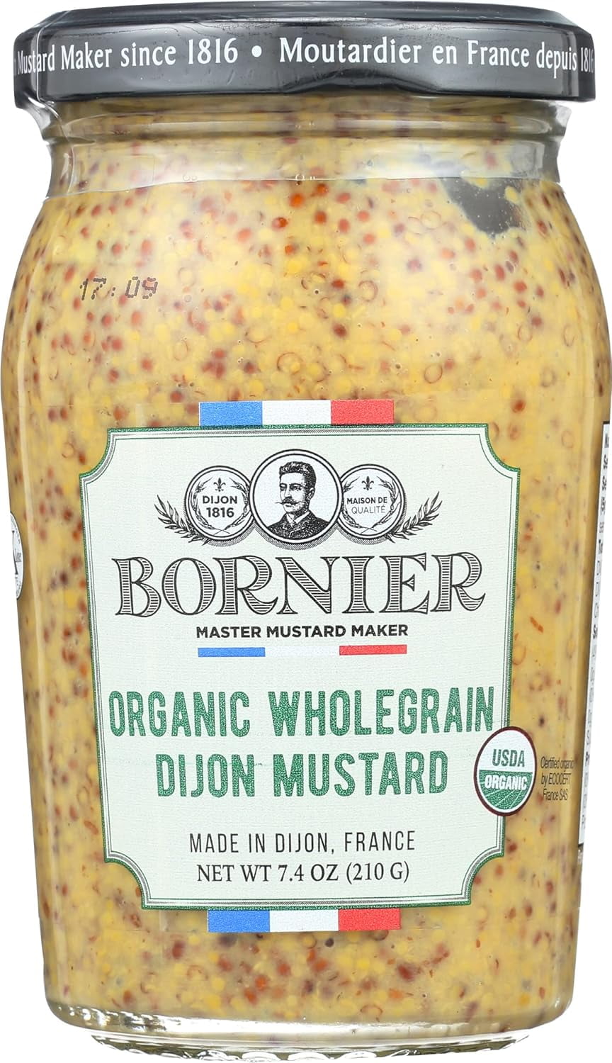 Organic Wholegrain Dijon Mustard, USDA Certified Organic, Kosher