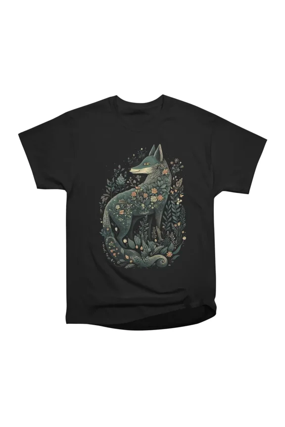 Organic Wolf T-Shirt Tee Gift For Him Merch For Her Apparel For Friend