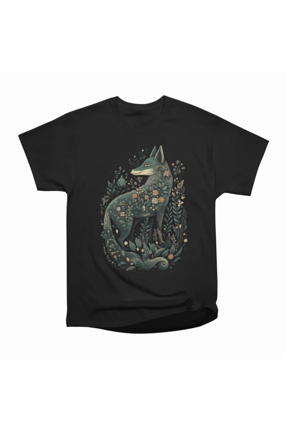 Organic Wolf T-Shirt Tee Gift For Him Merch For Her Apparel For Friend