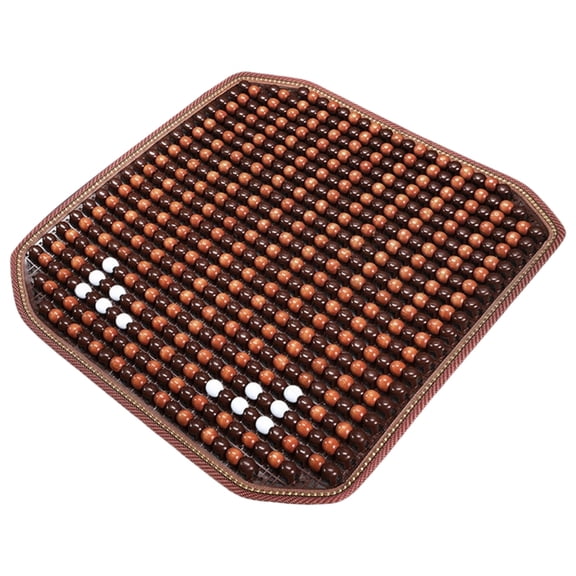 Organic Wood Bead Cushion Seat Pad 16x16Inch Square Slip Base Ergonomic Home Accessory