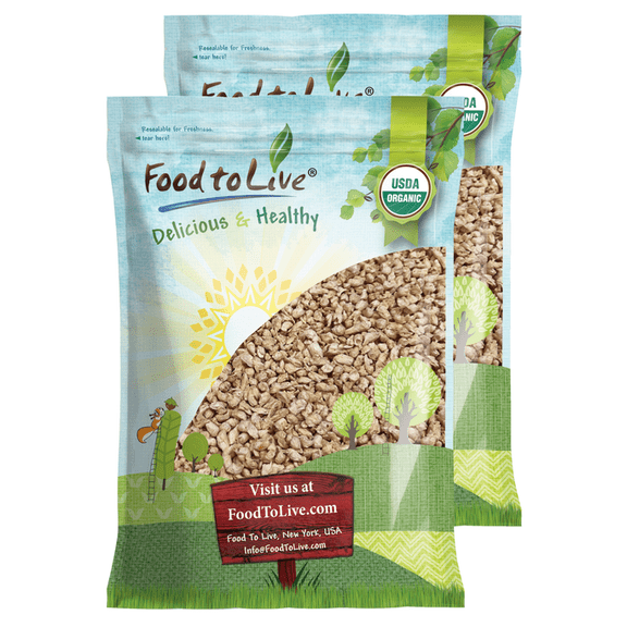 Organic Yellow Pea Flakes, 8 Pounds Plant Based Vegan Meat Substitute. No-GMO, Keto, Kosher, Bulk by Food to Live