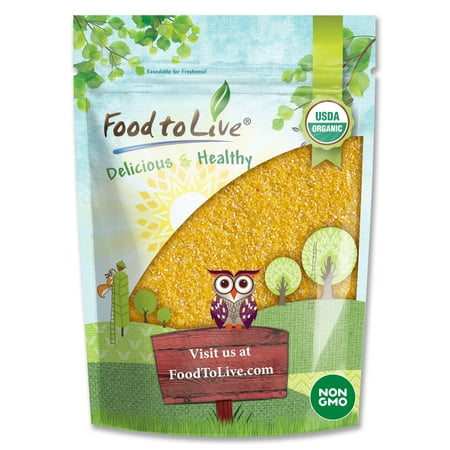 Organic Yellow Polenta, 0.75 Pounds — Non-GMO, Kosher, Raw, Vegan — by Food to Live