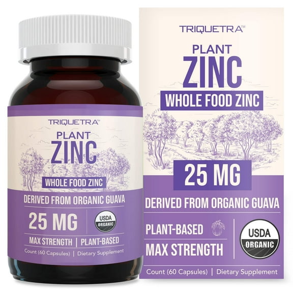Organic Zinc | Whole Food Zinc Supplement - 25 mg of Zinc