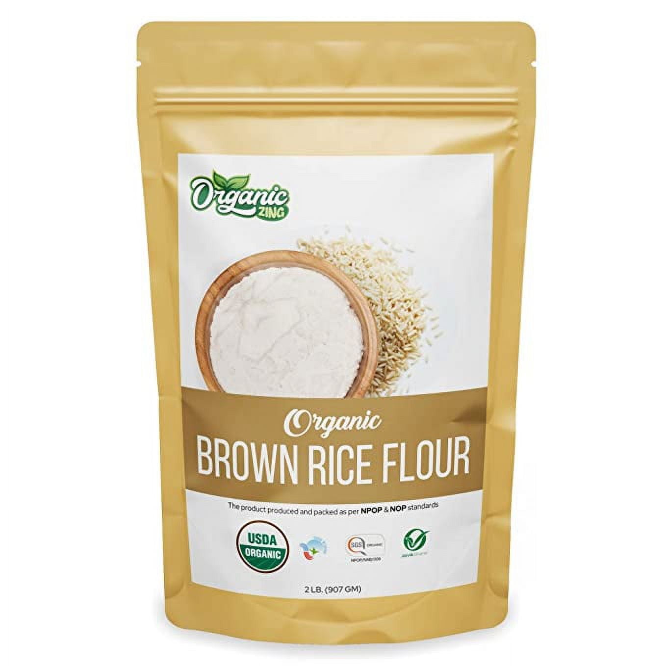 Organic Zing, Organic Brown Rice Flour Rice Flour for Baking High