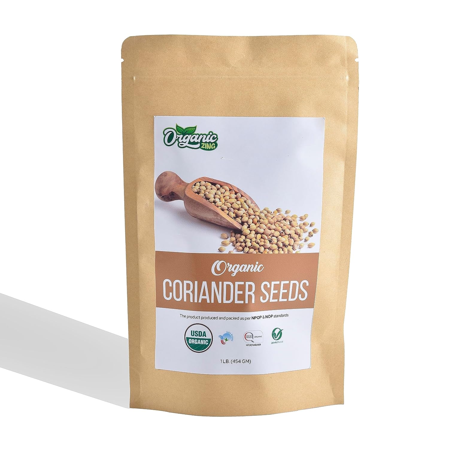 Organic Zing Organic Coriander (Cilantro) Seeds (Coriandrum sativum