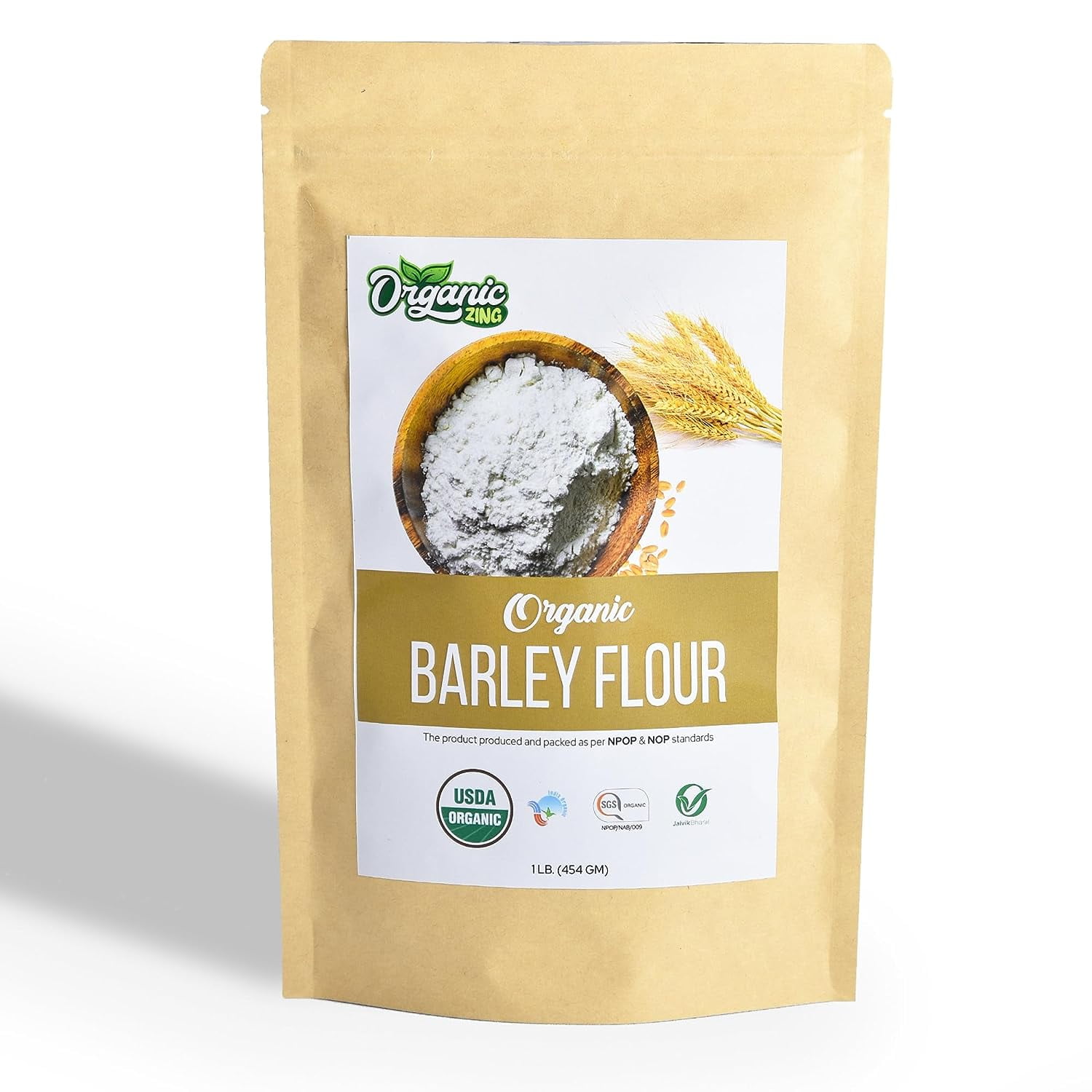 Organic Zing Organic Barley Flour Organic Hulled Barley Ground Into 