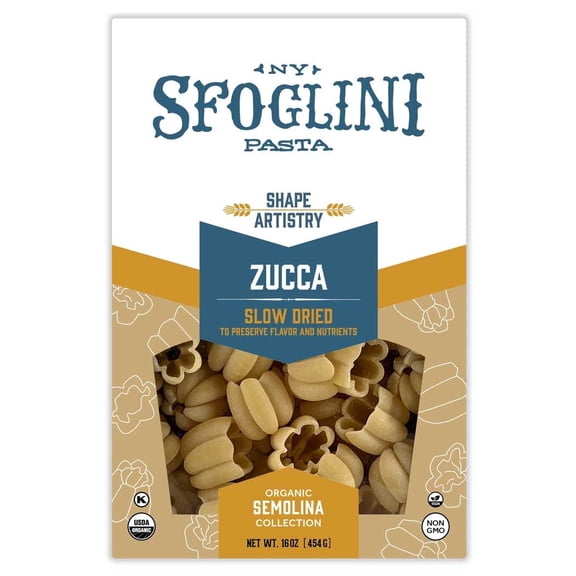 Sfoglini Organic Zucca Pasta, 4-Pack, 16 oz Boxes