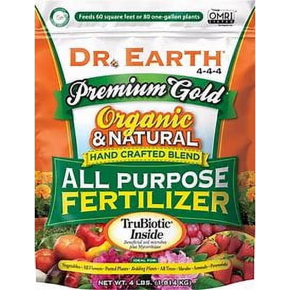 Organic and Natural All-Purpose Fertilizer 4-4-4 4lb