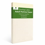 ORGANIC TEXTILES Organic Latex Mattress Topper, GOLS Certified - Organic Cotton Cover, No Zipper - (2" Twin - Soft)