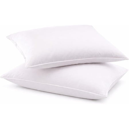Organic Textiles Down Alternative Adjustable Loft Bed Pillow with Organic Cotton Cover (Queen) - Pack of 2
