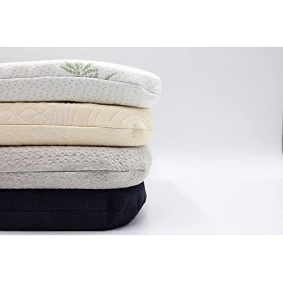 OrganicTextiles Latex Seat Cushion with Organic Cotton Cover (2 Inch Medium Firm, Natural), GOLS and GOTS Certified, for Car, Office Chairs, Bleachers, Pad, Wheelchair, Lower Back and Tailbone Relief