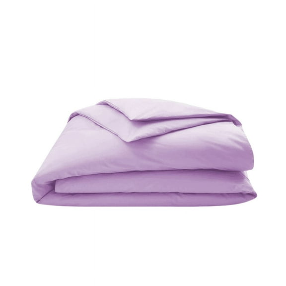 OrganicTextiles Organic Cotton Duvet Cover (Twin Size, Lilac) for Bedroom, 350 Thread Count, GOTS Certified