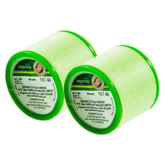 Organica Organic Cotton Eyebrow Threading Thread 2 Spool x 300 M