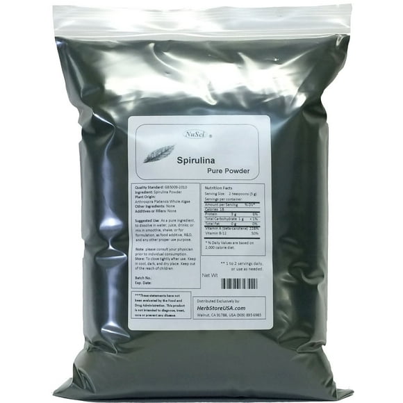 Organically Spirulina Powder Organically Grown 500g (1.1 LB) Bulk Pure Fresh