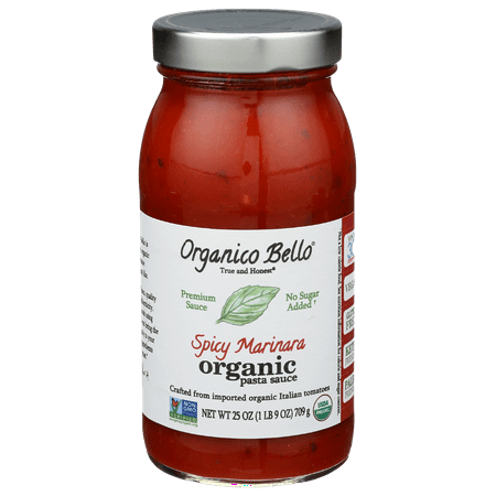 Organico Bello, Organic, Spicy Marinara Pasta Sauce, 25 oz Jar