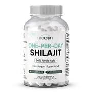 Organics Ocean One-Per-Day Shilajit Supplement   High Potency Formula   30 Capsules   Skin & Bone Support