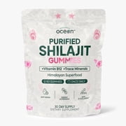 Organics Ocean Purified Shilajit Gummies   Himalayan Shilajit Supplement   60 Gummies   Energy & Vitality Support