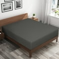 thumbnail image 1 of Organictune 100% Brushed Microfiber Fitted Sheet, 1800 Super Soft and Cozy, Easy Care Fitted Bed Sheet with Deep Pocket, Dark Gray, Twin, 39"x75", 6 Pack, 1 of 5