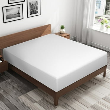 Organictune 100% Brushed Microfiber Fitted Sheet, 1800 Super Soft and Cozy, Easy Care Fitted Bed Sheet with Deep Pocket, White, Twin, 39"x75"