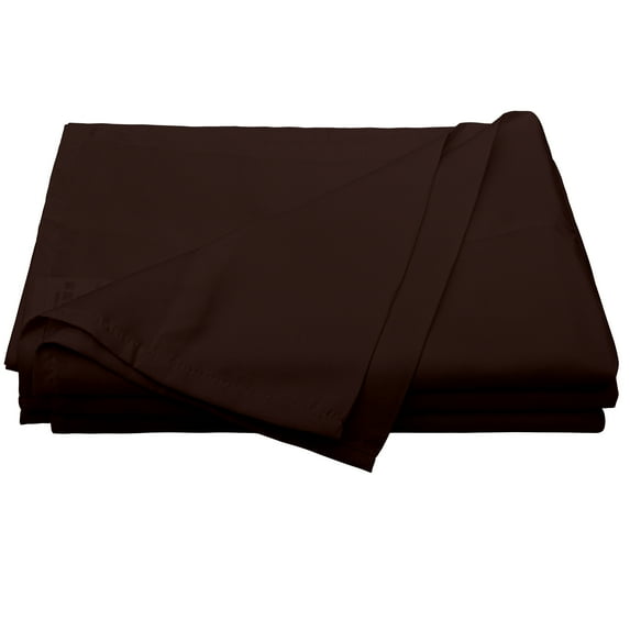 Organictune 1800 Count Luxury Microfiber Flat Sheet, Extra Soft and Cozy, Wrinkle, Fade, Stain Resistant Bed Top Sheet, Chocolate, California King, 108"x102"