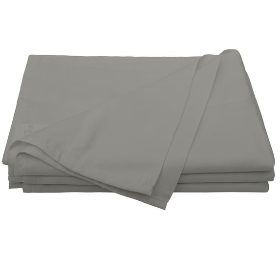Organictune 1800 Count Luxury Microfiber Flat Sheet, Extra Soft and Cozy, Wrinkle, Fade, Stain Resistant Bed Top Sheet, Smoke Gray, Twin Extra Long, 66"x102", 6 Pack