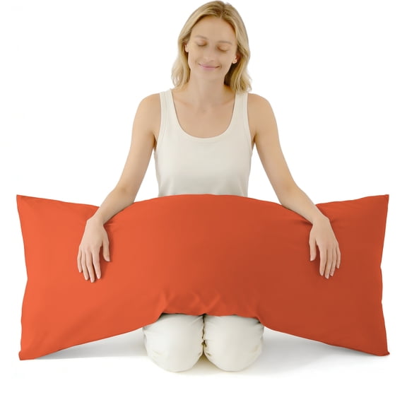 Ultra Soft Body Pillowcase, Brunt Orange, 20x54 Inch, Brushed Microfiber with Envelope Closure, 1 Pack
