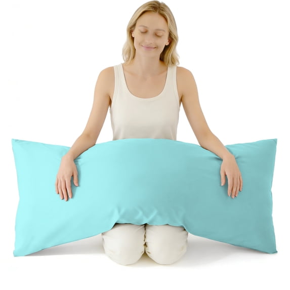 Ultra Soft Body Pillowcase, Aqua, 20x54 Inch, Brushed Microfiber with Envelope Closure, 1 Pack