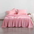 thumbnail image 1 of Organictune 1800 Super Soft and Cozy 100% Microfiber Bed Sheet Set, Hotel Luxury Wrinkle, Fade, Stain Resistant Fitted Sheet Set with Deep Pocket, Pink, California King, 4 Piece, 1 of 5