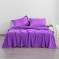 thumbnail image 1 of Organictune 1800 Super Soft and Cozy 100% Microfiber Bed Sheet Set, Hotel Luxury Wrinkle, Fade, Stain Resistant Fitted Sheet Set with Deep Pocket, Purple, King, 4 Piece, 1 of 5