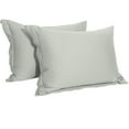 thumbnail image 1 of 100% Egyptian Cotton Pillow Shams Set of 2, Luxury and Soft Bed Pillow Covers, King , 20x36 inches, Light Gray, 1 of 5