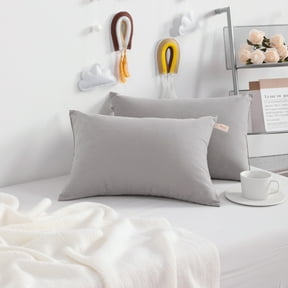 Organictune 2 Pack Microfiber Tiny Pillows Set, Soft and Cozy Small Pillow, 11" x 7", Light Gray