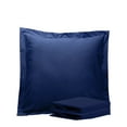 thumbnail image 1 of Organictune Brushed Microfiber Euro Pillow Shams Set of 2, 26 x 26 Soft and Breathable Square Pillow Cases, Navy Blue, 26"×26", 1 of 5