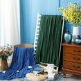 thumbnail image 1 of Organictune Cotton Cable Knitted Throw Blanket, Lightweight and Breathable Soft Blanket for Sofa and Bed, 51" x 67", Dark Green, 1 of 5