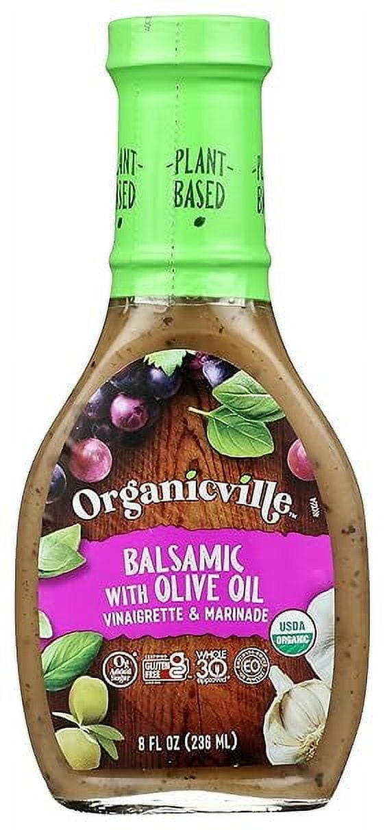 Organicville, Olive Oil and Balsamic Salad Dressing, 8 oz(Packaging May Vary)