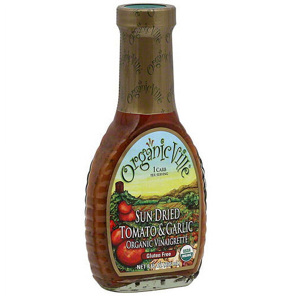 Organicville Organic Sun Dried Tomato & Garlic Vinaigrette, 8 oz (Pack