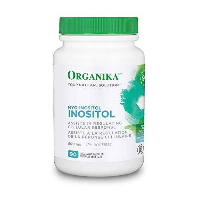 Organika Inositol (Myo-Inositol), 500mg, 90 Vegetarian Capsules