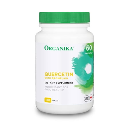 Organika Quercetin with Bromelain Supplement, Vegan, 120ct