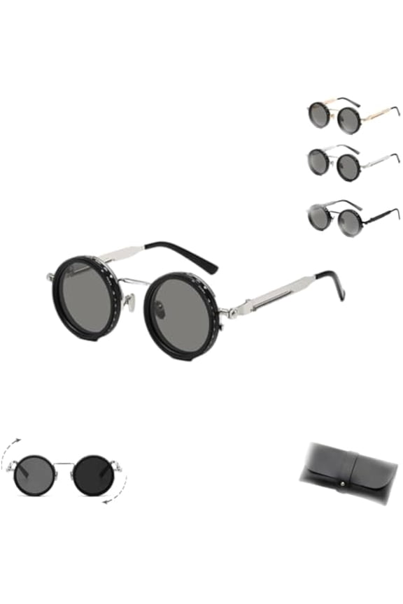 Organismt Glasses, Organismt Rotate Adjustable Tint Rounded Polarized Lenses Sunglasses, Nd Filter Lens For Driving/Fishing