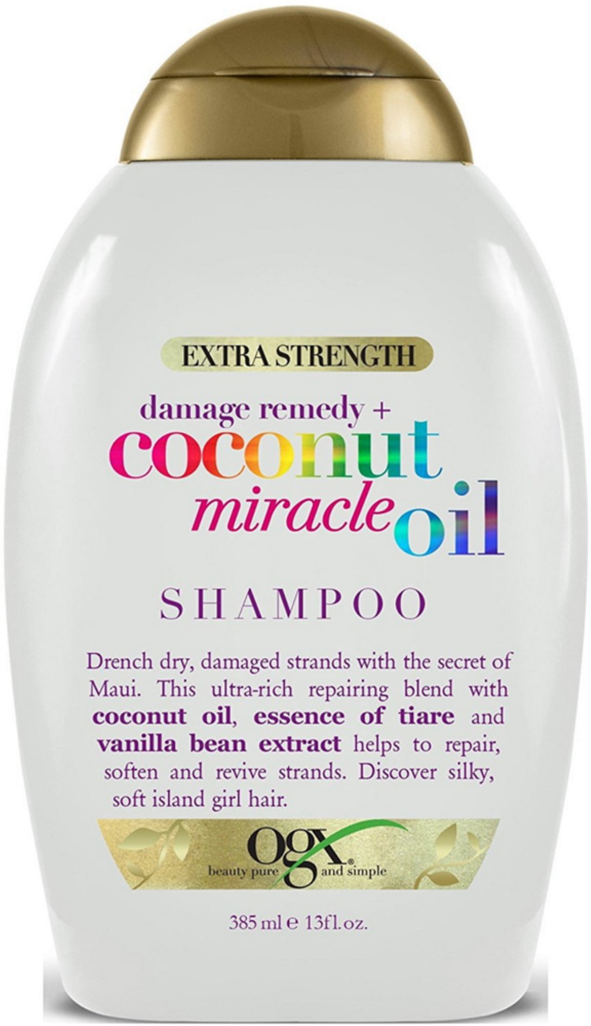 Organix Extra Strength Damage Remedy + Coconut Miracle Oil Shampoo 13 oz (Pack of 3)